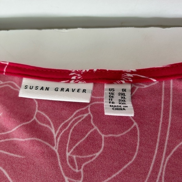 NWOT Susan Graver 2pc Hot Pink/White Liquid Knit Cardigan Set - Picture 8 of 10